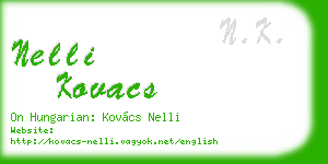 nelli kovacs business card