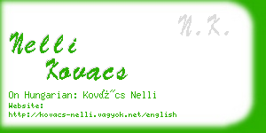 nelli kovacs business card